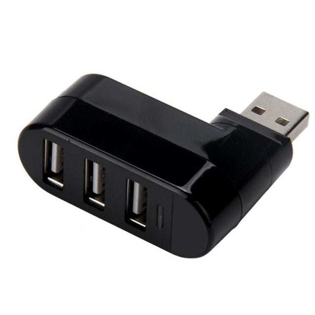 Mini Rotatable 3-Port USB Hub - Geeksshed