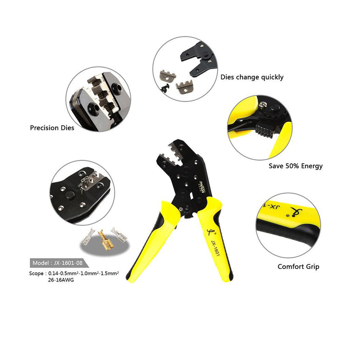 Ratcheting Wire Terminal Crimper - Geeksshed